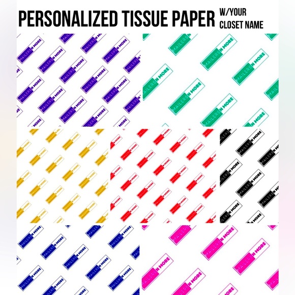 90-100 ct🏷️NEW Personalized Tissue CUSTOM Tissue w/ closet name & Stickers - Picture 1 of 4